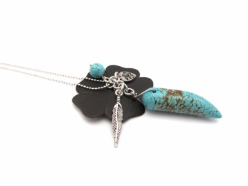 Ketting turquoise tand