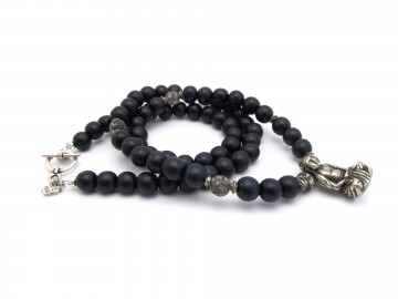 Boeddha ketting Vintage black