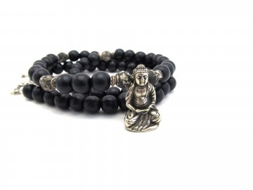 Boeddha ketting Vintage black