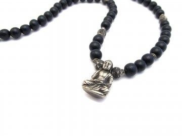 Boeddha ketting vintage black