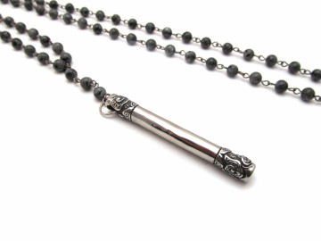 edelsteen  larvikiet ketting