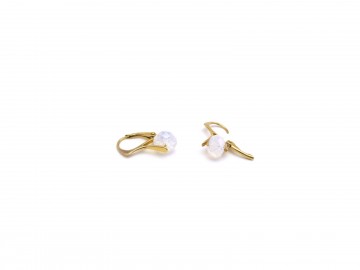 Leverback oorbellen romantic white