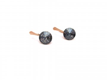 Leverback rose swarovski blackpatina