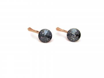 Leverback rose swarovski blackpatina