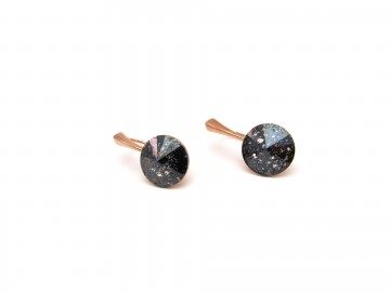 Leverback rose swarovski blackpatina