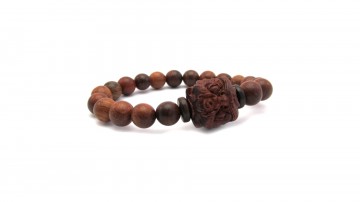 Mala armband  pixiu birma palisander