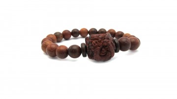 Mala armband  pixiu birma palisander