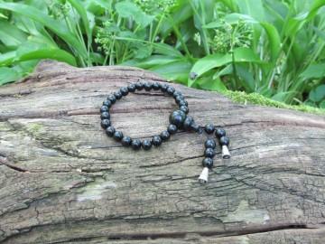 Mala armband black sandelwood