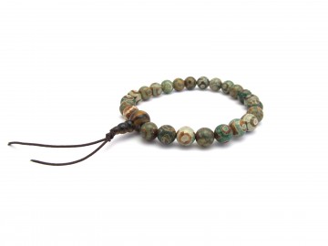 Mala armband groene tibetaanse dzi