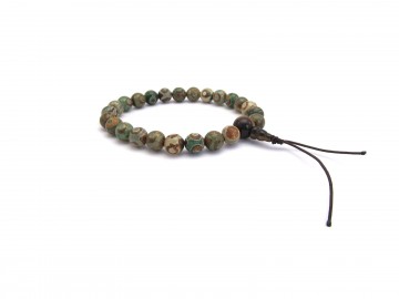 Mala armband groene tibetaanse dzi