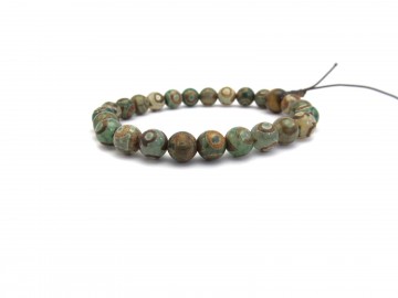 Mala armband groene tibetaanse dzi