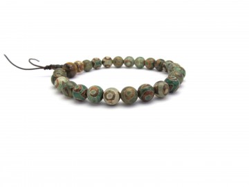Mala armband groene tibetaanse dzi