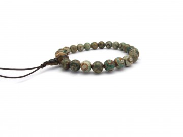 Mala armband groene tibetaanse dzi
