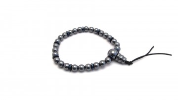 Mala armband hematiet blauw