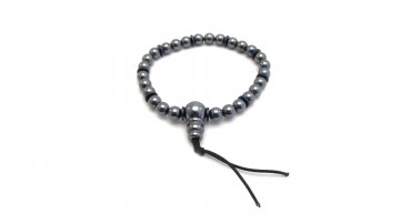 Mala armband hematiet blauw