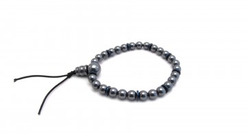 Mala armband hematiet blauw