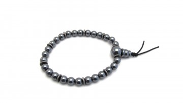 Mala armband hematiet grijs