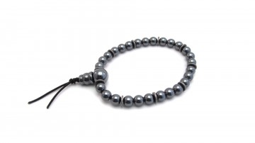 Mala armband hematiet grijs