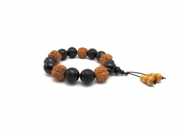 Mala armband rudraksha ebbenhout