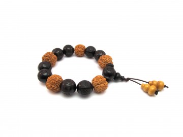Mala armband rudraksha ebbenhout