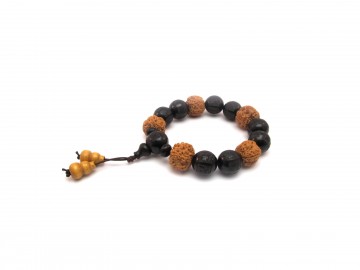 Mala armband rudraksha ebbenhout