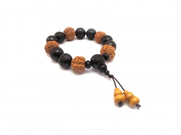Mala armband rudraksha ebbenhout