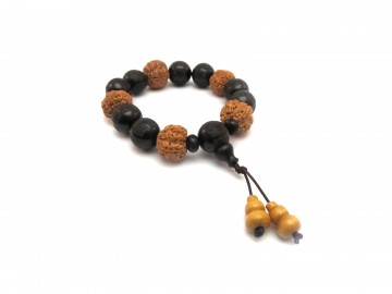 Mala armband rudraksha ebbenhout