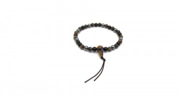 Mala armband tigereye hematiet