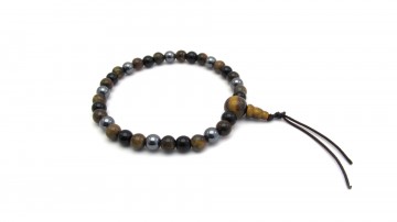Mala armband tigereye hematiet