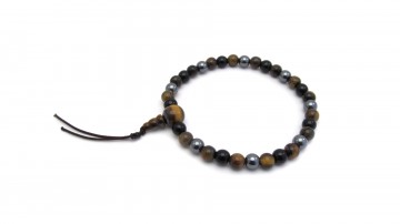 Mala armband tigereye hematiet