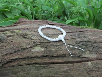 Mala armband witte onyx
