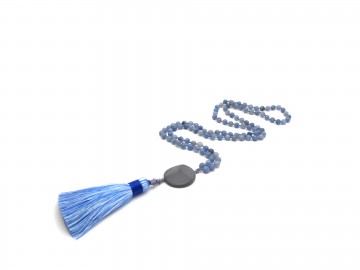 Mala ketting blue quartz