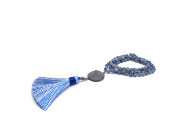 Mala ketting blue quartz