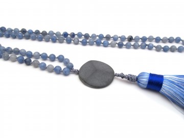 Mala ketting blue quartz