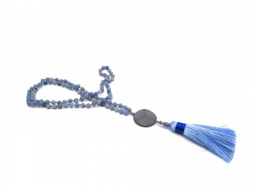 Mala ketting blue quartz