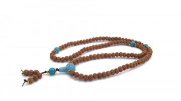 Mala ketting blue sponge quartz