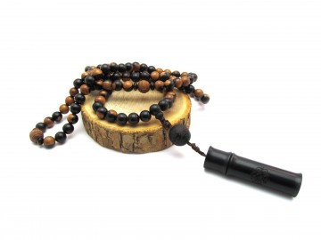 Mala ketting brown black