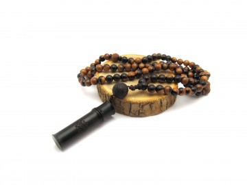 Mala ketting brown black