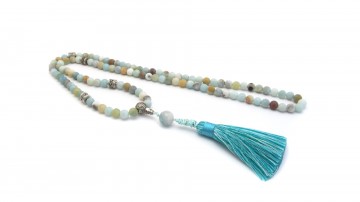 Mala ketting geregen mat amazoniet