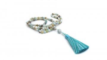 Mala ketting geregen mat amazoniet