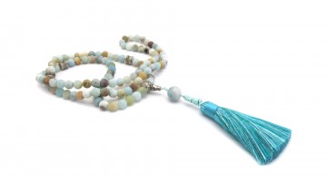 Mala ketting geregen mat amazoniet