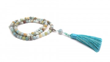 Mala ketting geregen mat amazoniet