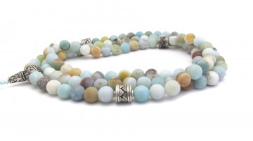 Mala ketting geregen mat amazoniet