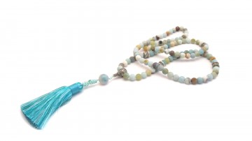 Mala ketting geregen mat amazoniet