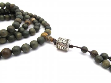 Mala ketting groene sandelhout prayer