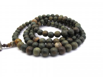 Mala ketting groene sandelhout prayer