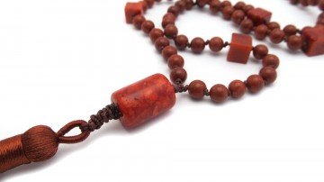 Mala ketting jaspis koraal