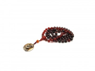 Mala ketting mudra lotus carneool