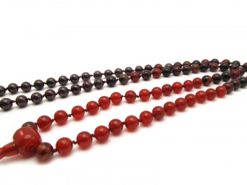 Mala ketting mudra lotus carneool