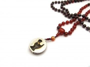 Mala ketting mudra lotus carneool